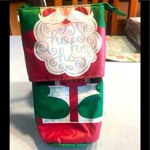 NWOT thirty one Santa Claus Holiday thermal milk, water, or juice bottle holder